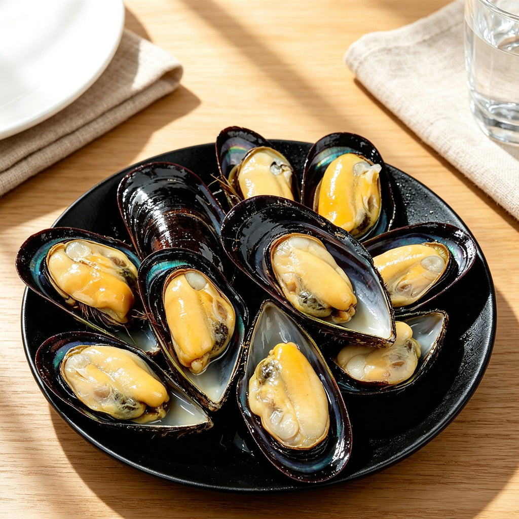 Freshly Steamed Mussels On Shell