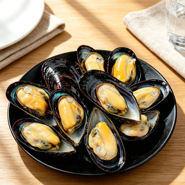 Freshly Steamed Mussels On Shell