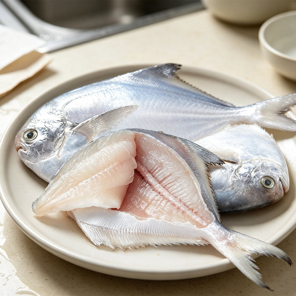 Fresh Silver Pomfret Whole Fish